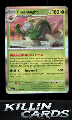 Chesnaught 007/086 Pokemon Rare ME04: Chaos Rising Card NM
