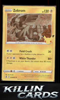 Zekrom 010/025 Pokemon Holo Rare Celebrations Card NM