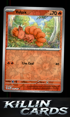 Reverse Holofoil Vulpix 026/167 Pokemon Common SV06: Twilight Masquerade Card NM