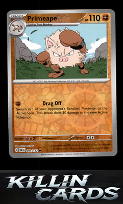 Reverse Holofoil Primeape 091/182 Pokemon Common SV10: Destined Rivals Card NM