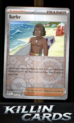 Reverse Holofoil Surfer - 187/191 187/191 Pokemon Uncommon SV08: Surging Sparks