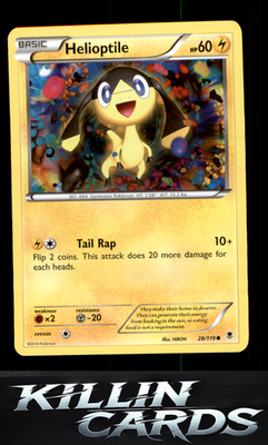 Helioptile (28) 28/119 Pokemon Common XY - Phantom Forces Card LP