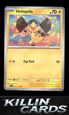 Helioptile 063/217 Pokemon Common ME: Ascended Heroes Card NM