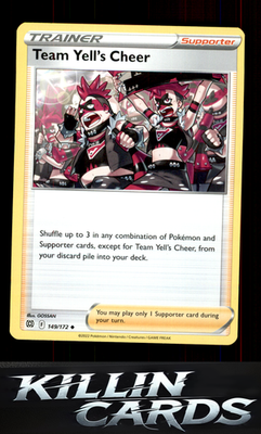 Team Yell's Cheer 149/172 Pokemon Uncommon SWSH09: Brilliant Stars Card NM
