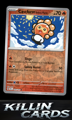 Reverse Holofoil Castform Sunny Form - 020/191 020/191 Pokemon Common SV08: Surg