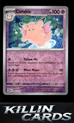 Reverse Holofoil Clefable 036/165 Pokemon Uncommon SV: Scarlet & Violet 151 Card