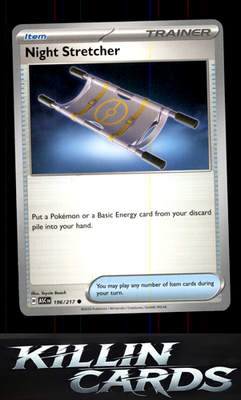 Night Stretcher 196/217 Pokemon Common ME: Ascended Heroes Card NM