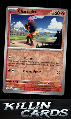 Reverse Holofoil Charcadet - 025/182 025/182 Pokemon Common SV04: Paradox Rift C