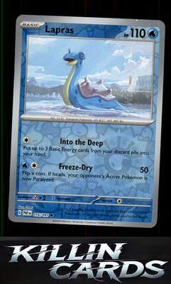 Reverse Holofoil Lapras 016/091 Pokemon Common SV: Paldean Fates Card NM