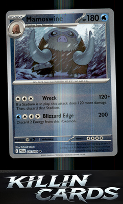 Reverse Holofoil Mamoswine 025/094 Pokemon Uncommon ME02: Phantasmal Flames Card