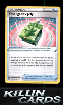 Emergency Jelly 155/195 Pokemon Uncommon SWSH12: Silver Tempest Card NM