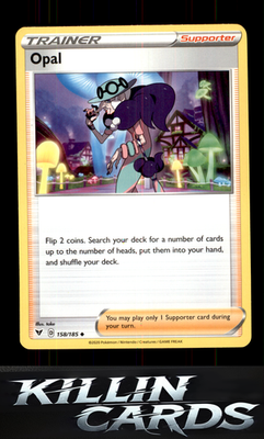 Opal 158/185 Pokemon Uncommon SWSH04: Vivid Voltage Card NM