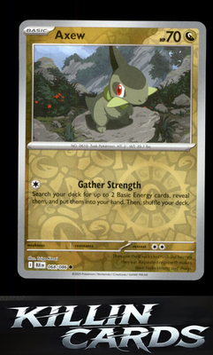 Reverse Holofoil Axew 068/086 Pokemon Common SV: Black Bolt Card NM
