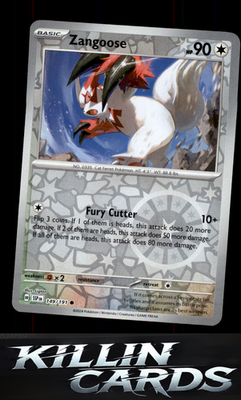 Reverse Holofoil Zangoose 149/191 Pokemon Common SV08: Surging Sparks Card NM