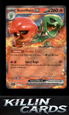Scovillain ex - 037/191 037/191 Pokemon Double Rare SV08: Surging Sparks Card NM