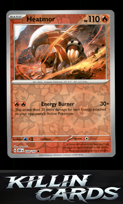 Reverse Holofoil Heatmor 039/197 Pokemon Common SV03: Obsidian Flames Card NM