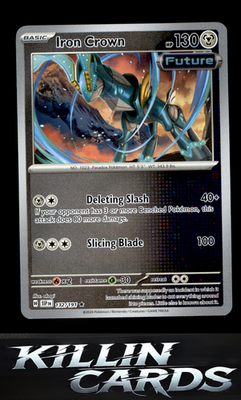 Reverse Holofoil Iron Crown 132/191 Pokemon Rare SV08: Surging Sparks Card NM