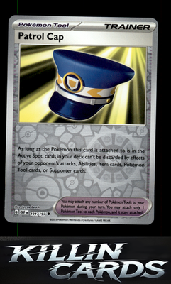 Reverse Holofoil Patrol Cap 191/197 Pokemon Uncommon SV03: Obsidian Flames Card