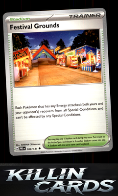 Festival Grounds 108/131 Pokemon Uncommon SV: Prismatic Evolutions Card NM