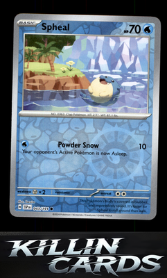 Reverse Holofoil Spheal - 043/191 043/191 Pokemon Common SV08: Surging Sparks Ca