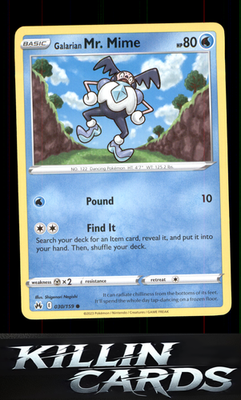 Galarian Mr. Mime 030/159 Pokemon Common Crown Zenith Card NM