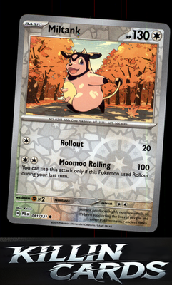 Reverse Holofoil Miltank 081/131 Pokemon Common SV: Prismatic Evolutions Card NM