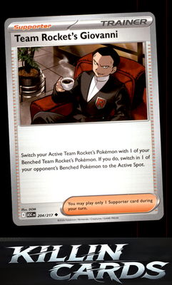 Team Rocket's Giovanni 204/217 Pokemon Uncommon ME: Ascended Heroes Card NM