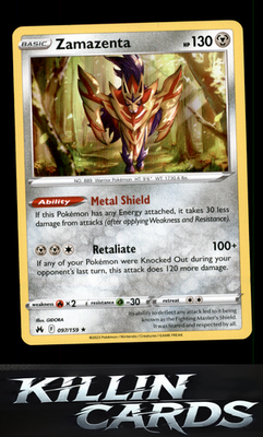 Zamazenta 097/159 Pokemon Holo Rare SWSH: Crown Zenith Card NM