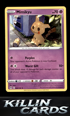 Mimikyu 080/196 Pokemon Rare SWSH11: Lost Origin Card NM