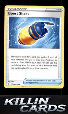 Boost Shake 142/203 Pokemon Uncommon SWSH07: Evolving Skies Card NM