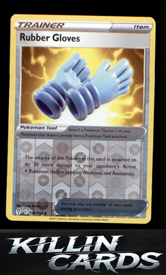 Reverse Holofoil Rubber Gloves 156/203 Pokemon Uncommon SWSH07: Evolving Skies C