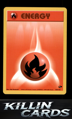 Fire Energy 128/132 Pokemon Common Gym Heroes Card LP