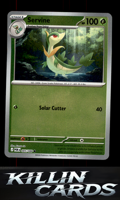 Reverse Holofoil Servine 005/088 Pokemon Common ME03: Perfect Order Card NM