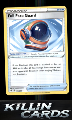 Full Face Guard 148/203 Pokemon Uncommon SWSH07: Evolving Skies Card NM
