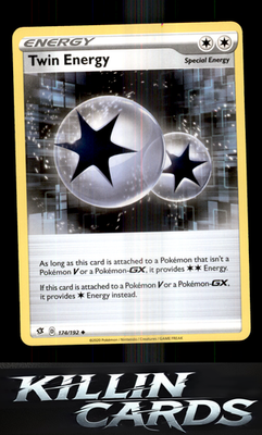 Twin Energy 174/192 Pokemon Uncommon SWSH02: Rebel Clash Card NM