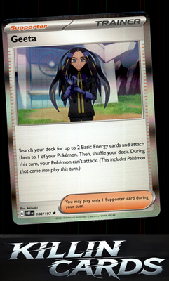 Geeta 188/197 Pokemon Rare SV03: Obsidian Flames Card NM