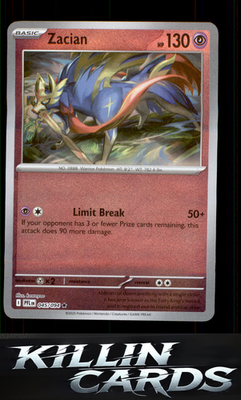 Reverse Holofoil Zacian - 045/094 045/094 Pokemon Rare ME02: Phantasmal Flames C