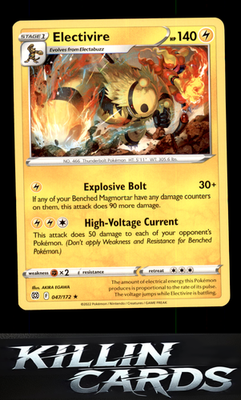 Electivire 047/172 Pokemon Rare SWSH09: Brilliant Stars Card NM