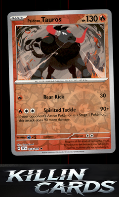 Reverse Holofoil Paldean Tauros - 018/191 018/191 Pokemon Uncommon SV08: Surging
