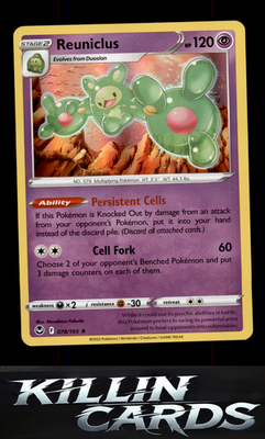 Reuniclus 078/195 Pokemon Holo Rare SWSH12: Silver Tempest Card NM