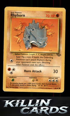 Rhyhorn 61/64 Pokemon Common Jungle Card LP