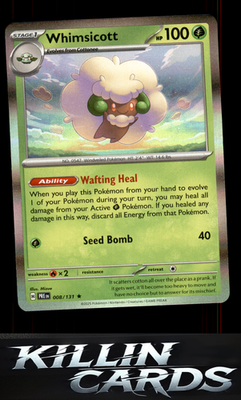 Whimsicott 008/131 Pokemon Rare SV: Prismatic Evolutions Card NM