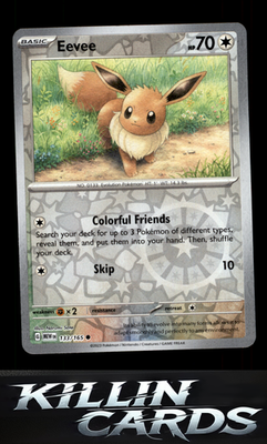 Reverse Holofoil Eevee 133/165 Pokemon Common SV: Scarlet & Violet 151 Card NM