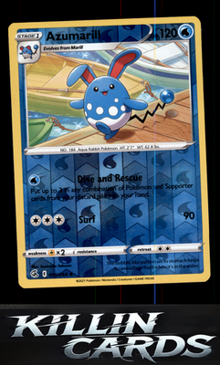 Reverse Holofoil Azumarill 059/264 Pokemon Rare SWSH08: Fusion Strike Card NM