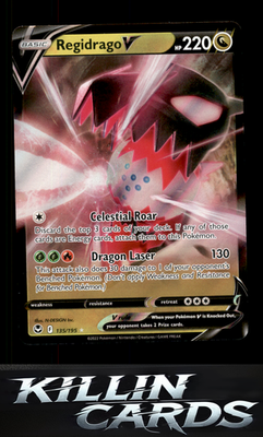 Regidrago V 135/195 Pokemon Ultra Rare SWSH12: Silver Tempest Card NM