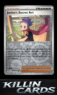 Reverse Holofoil Janine's Secret Art - 112/131 112/131 Pokemon Uncommon SV: Pris