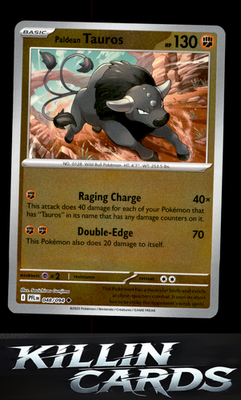 Reverse Holofoil Paldean Tauros 048/094 Pokemon Uncommon ME02: Phantasmal Flames