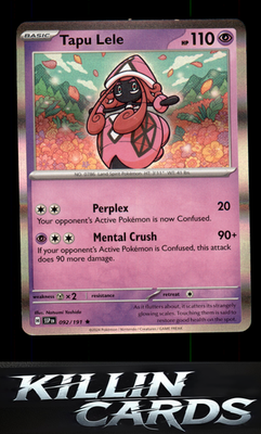 Tapu Lele 092/191 Pokemon Rare SV08: Surging Sparks Card NM