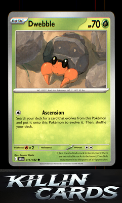 Dwebble 011/182 Pokemon Common SV10: Destined Rivals Card NM