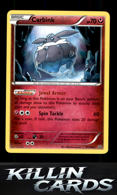 Carbink 47/108 Pokemon Rare XY - Roaring Skies Card NM